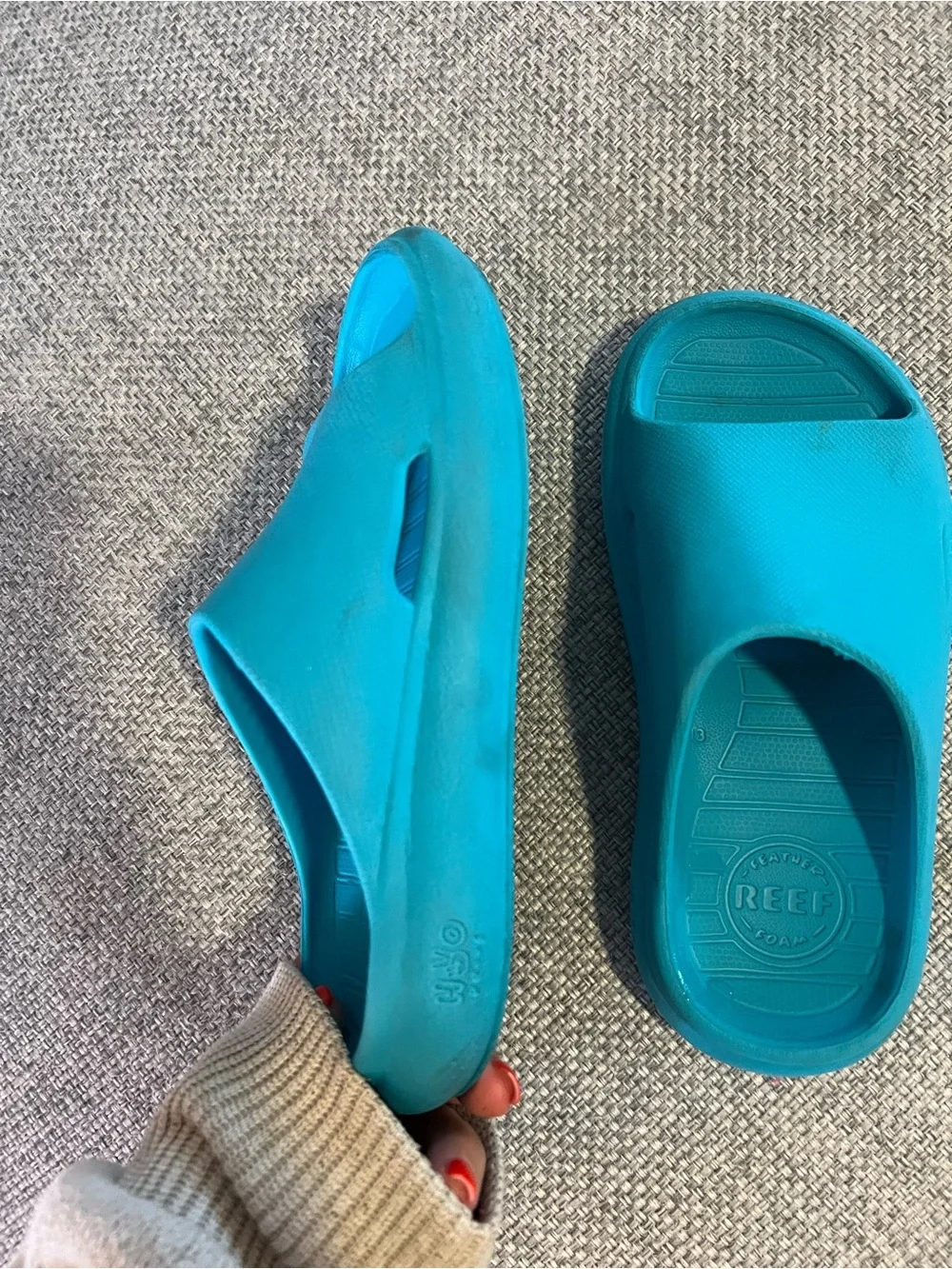 Reef Kids Rio Teal Slip-On Foam Slides